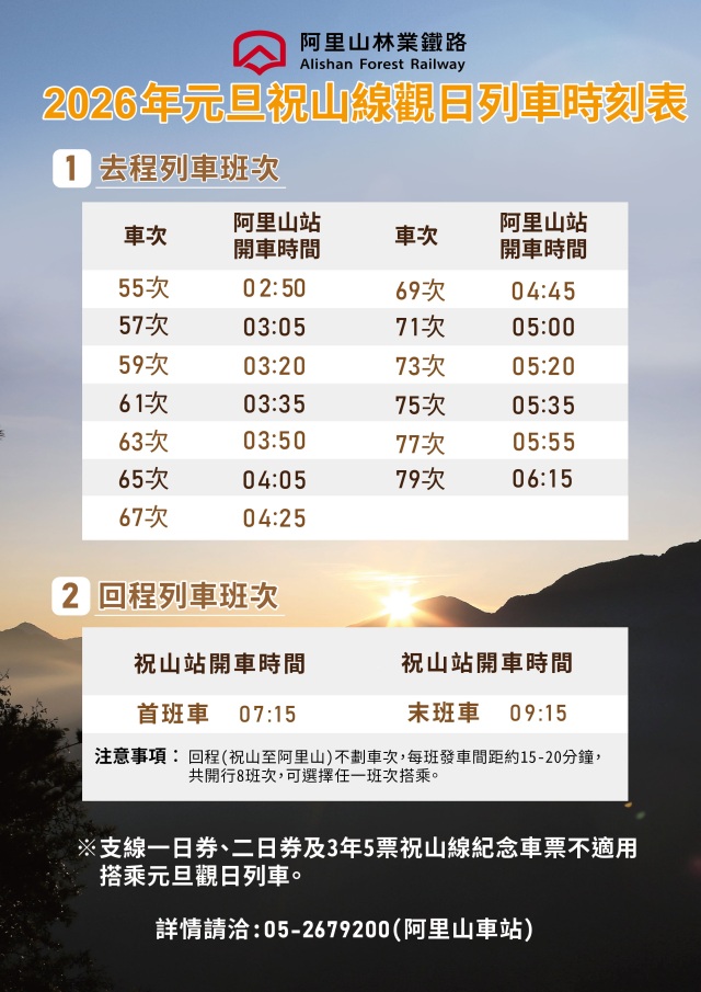 2026觀日時刻表