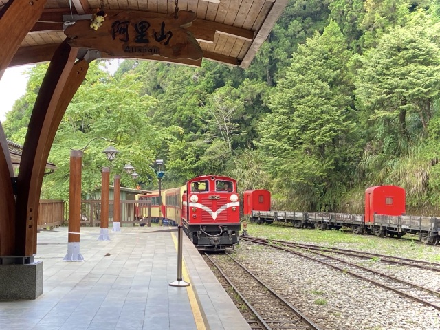 阿里山號抵達阿里山車站