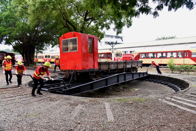 The railway turntable for 