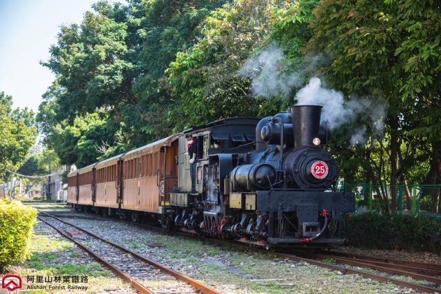 蒸汽火車牽引檜木列車