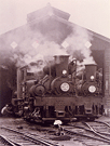 No. 31 and No. 32 steam train in the Fenqihu Station.